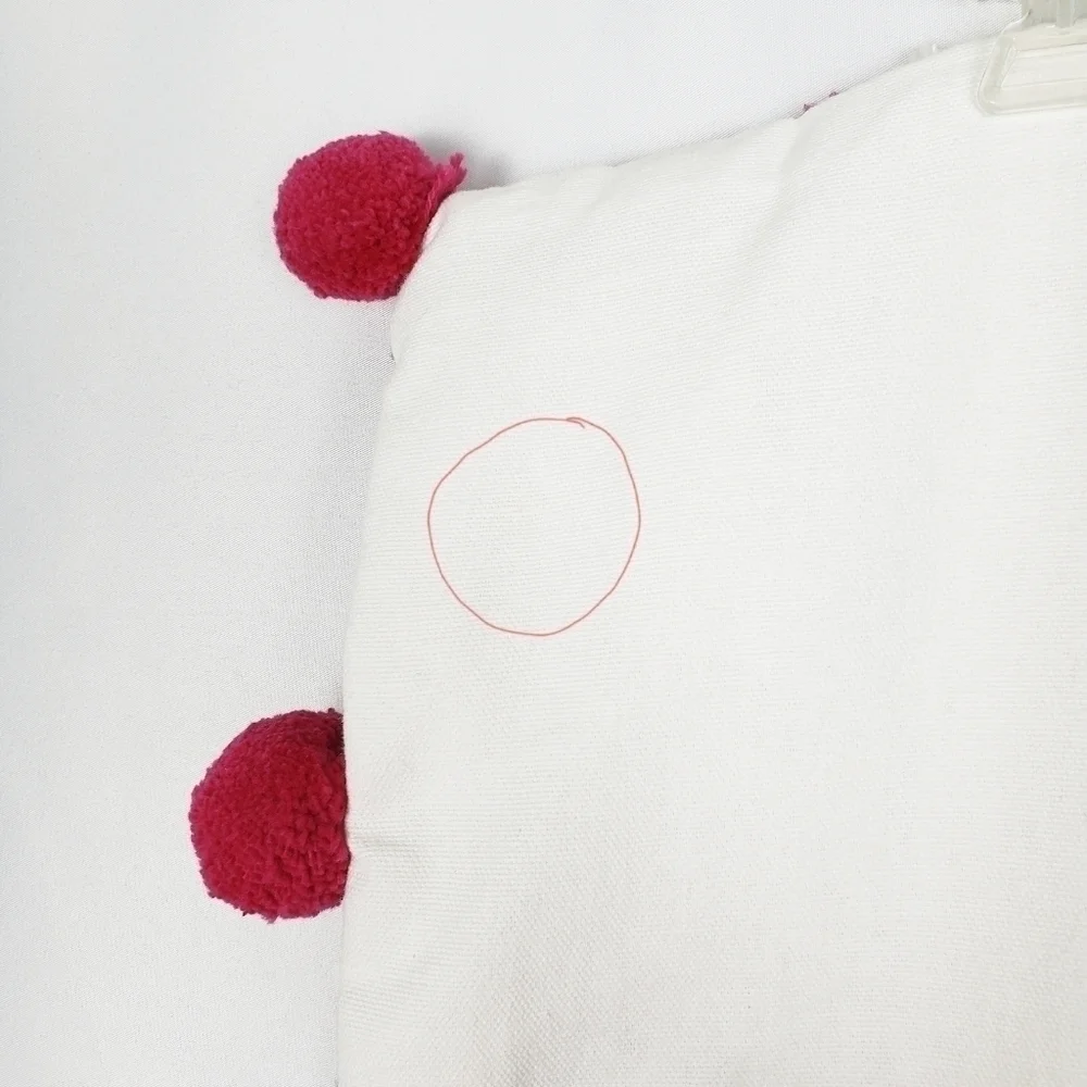 THRO boho pom pom pillowcase NWT